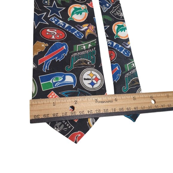 NFL Team Logos Ralph Marlin Men Tie Polyester Sports Fan Football Logo Vintage - Picture 3 of 5